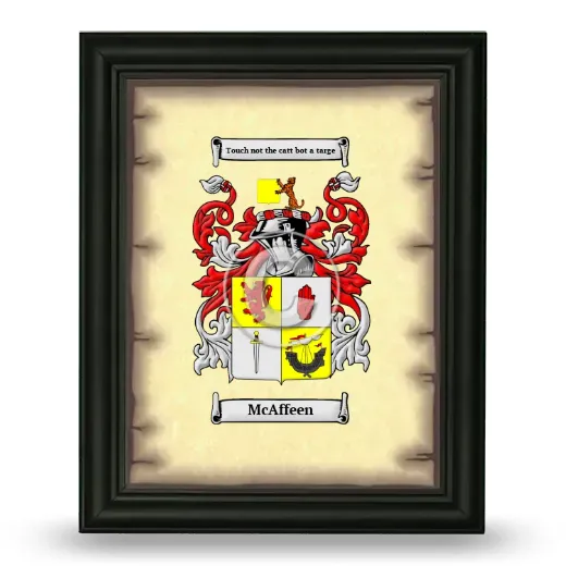 McAffeen Coat of Arms Framed - Black