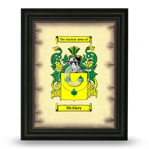 McAlary Coat of Arms Framed - Black