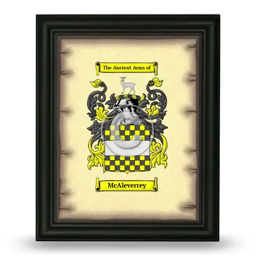 McAleverrey Coat of Arms Framed - Black