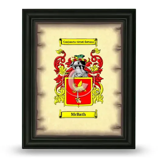 McBath Coat of Arms Framed - Black