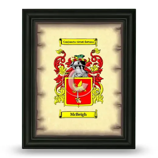 McBeigh Coat of Arms Framed - Black