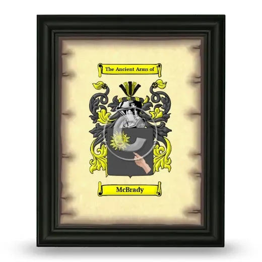 McBrady Coat of Arms Framed - Black