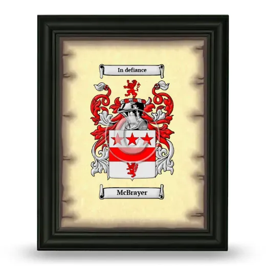 McBrayer Coat of Arms Framed - Black