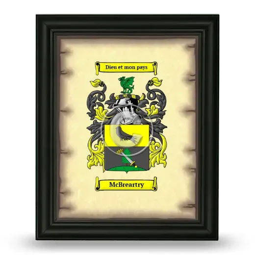 McBreartry Coat of Arms Framed - Black