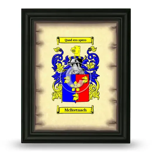 McBretnach Coat of Arms Framed - Black