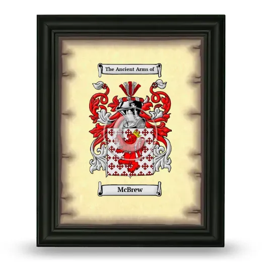 McBrew Coat of Arms Framed - Black