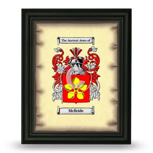 McBride Coat of Arms Framed - Black
