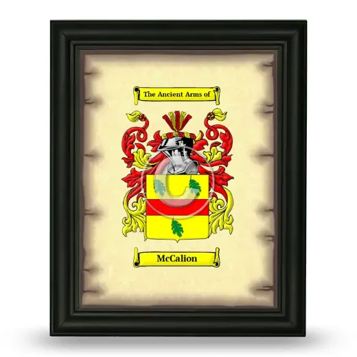 McCalion Coat of Arms Framed - Black