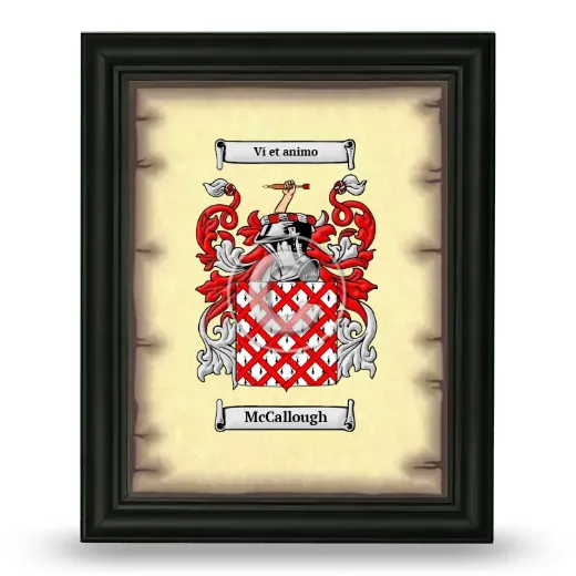McCallough Coat of Arms Framed - Black