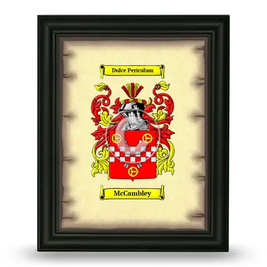 McCambley Coat of Arms Framed - Black