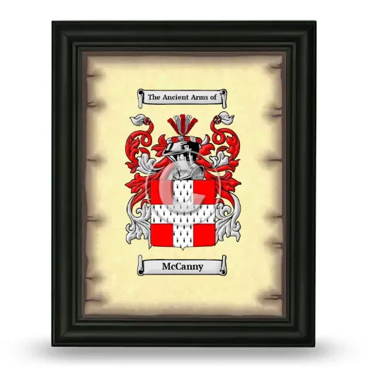 McCanny Coat of Arms Framed - Black