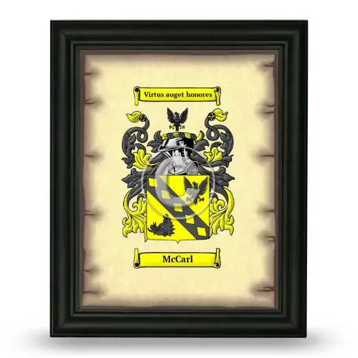McCarl Coat of Arms Framed - Black