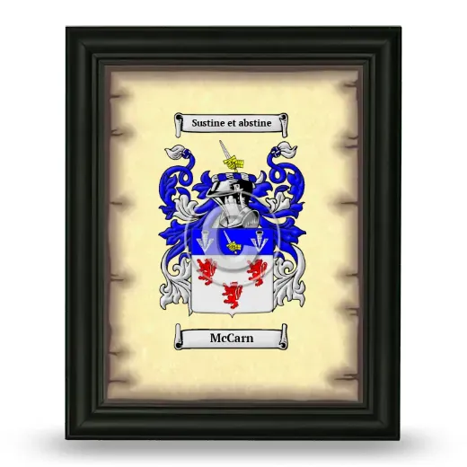 McCarn Coat of Arms Framed - Black