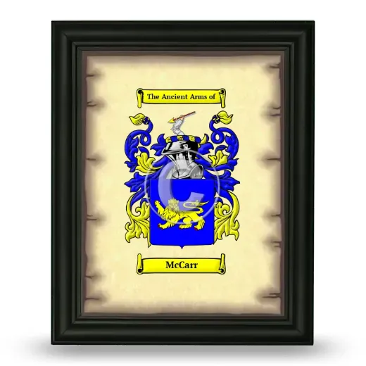 McCarr Coat of Arms Framed - Black
