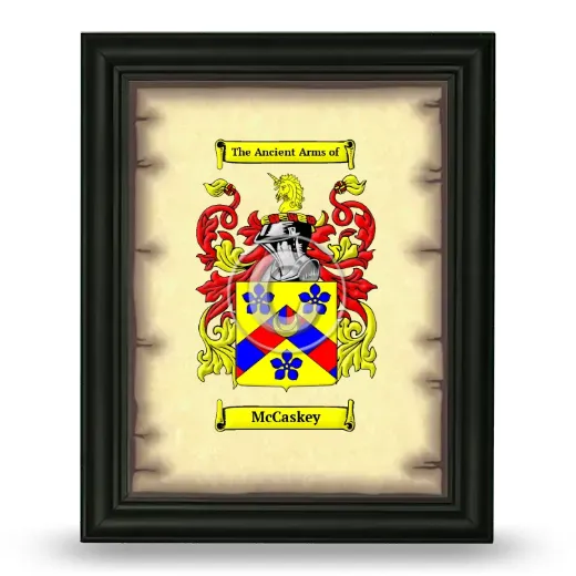 McCaskey Coat of Arms Framed - Black