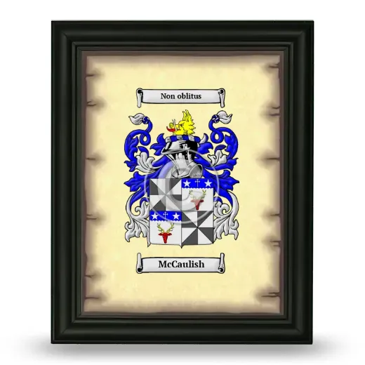 McCaulish Coat of Arms Framed - Black