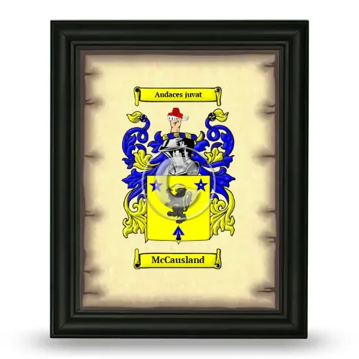 McCausland Coat of Arms Framed - Black