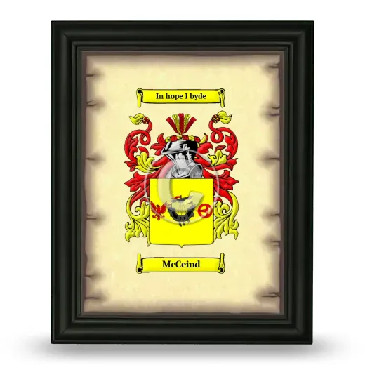 McCeind Coat of Arms Framed - Black