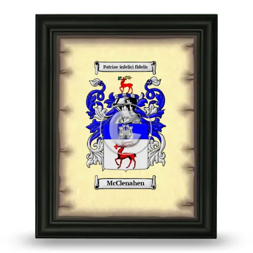 McClenahen Coat of Arms Framed - Black
