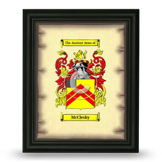 McClesky Coat of Arms Framed - Black