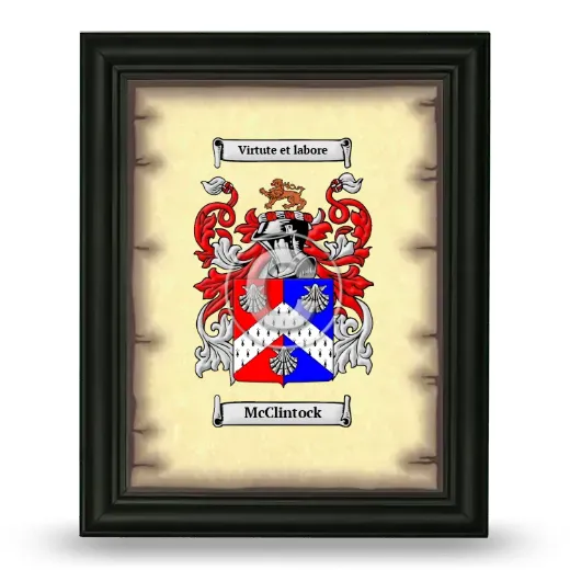McClintock Coat of Arms Framed - Black