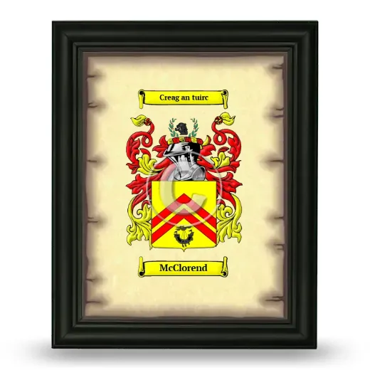 McClorend Coat of Arms Framed - Black