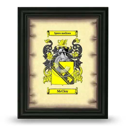 McCloy Coat of Arms Framed - Black