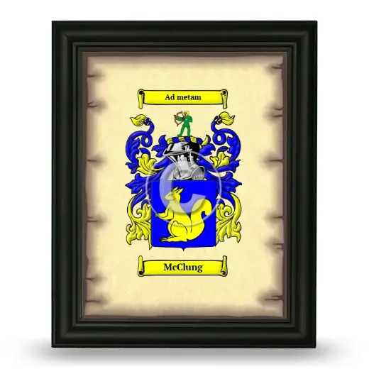 McClung Coat of Arms Framed - Black