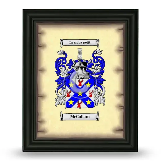 McCollam Coat of Arms Framed - Black