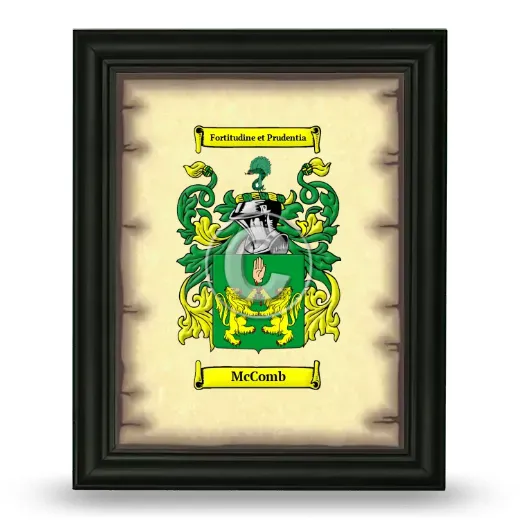 McComb Coat of Arms Framed - Black