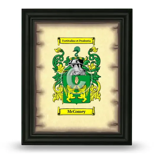 McComey Coat of Arms Framed - Black