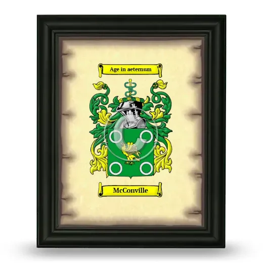 McConville Coat of Arms Framed - Black