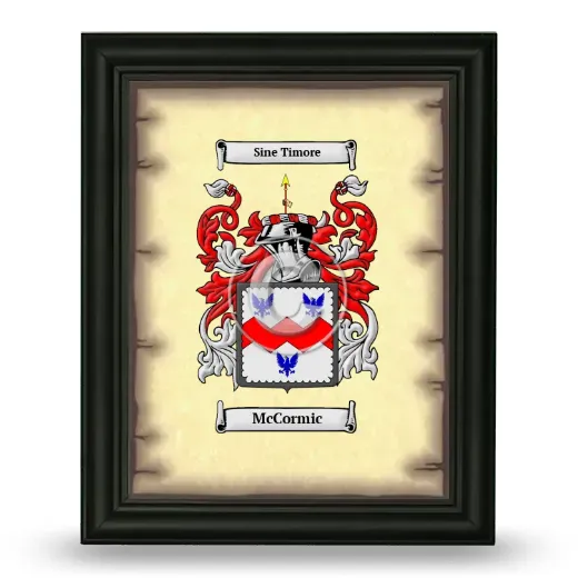 McCormic Coat of Arms Framed - Black
