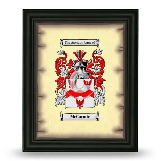 McCormic Coat of Arms Framed - Black