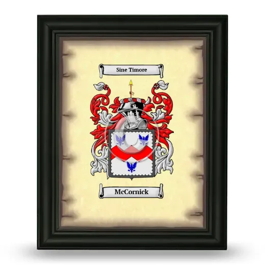 McCornick Coat of Arms Framed - Black