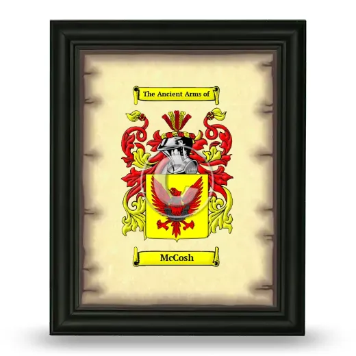 McCosh Coat of Arms Framed - Black