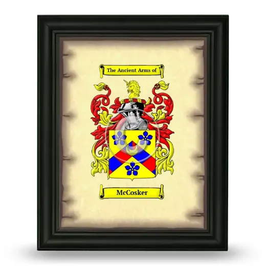 McCosker Coat of Arms Framed - Black