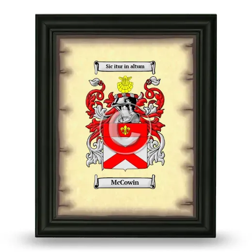 McCowin Coat of Arms Framed - Black