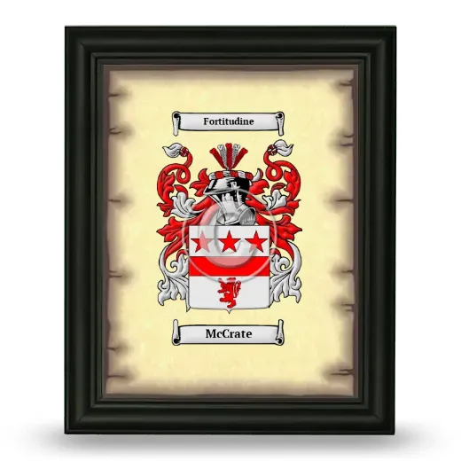 McCrate Coat of Arms Framed - Black
