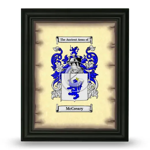 McCreary Coat of Arms Framed - Black