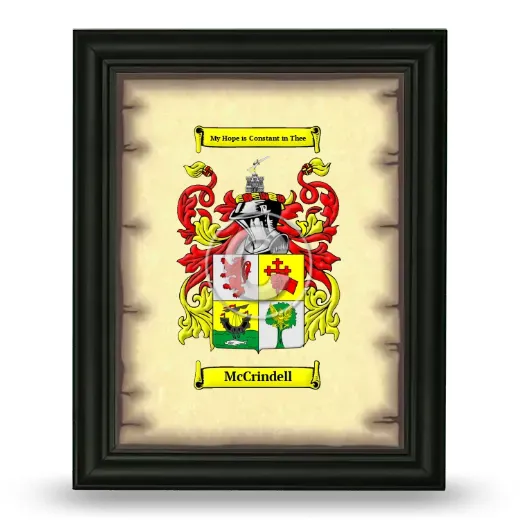 McCrindell Coat of Arms Framed - Black