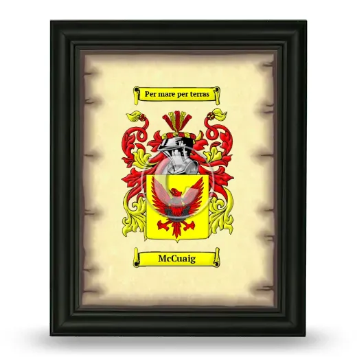 McCuaig Coat of Arms Framed - Black