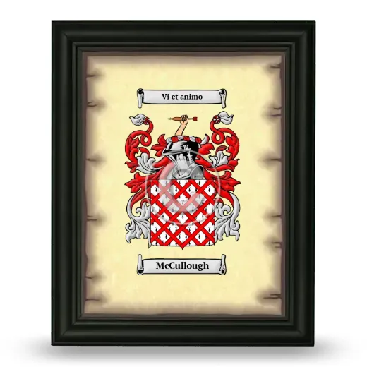 McCullough Coat of Arms Framed - Black