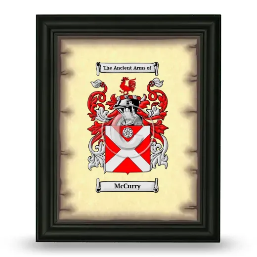 McCurry Coat of Arms Framed - Black