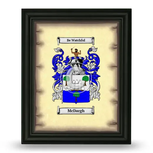 McDargh Coat of Arms Framed - Black