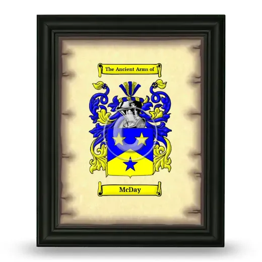 McDay Coat of Arms Framed - Black