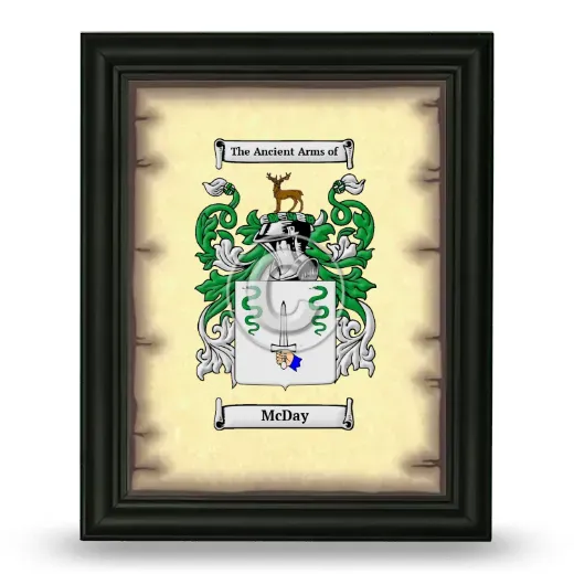 McDay Coat of Arms Framed - Black
