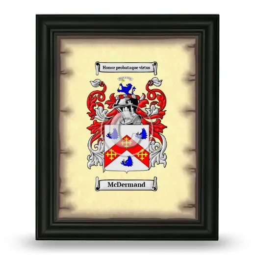 McDermand Coat of Arms Framed - Black