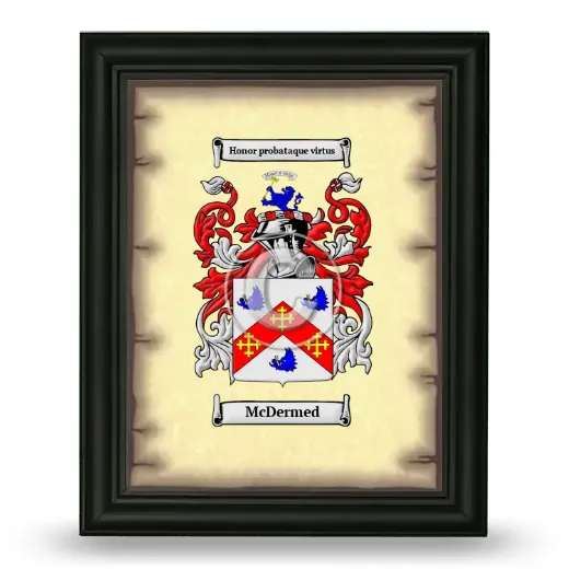 McDermed Coat of Arms Framed - Black