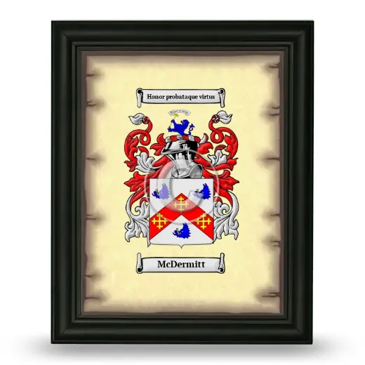 McDermitt Coat of Arms Framed - Black